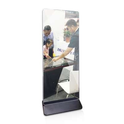 Touch Screen Floor Standing  Led Magic Mirror Advertising