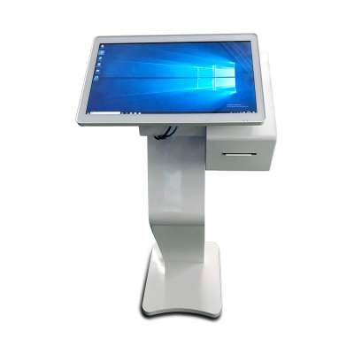 21.5 inch windows floor stand digital kiosk with thermal printer